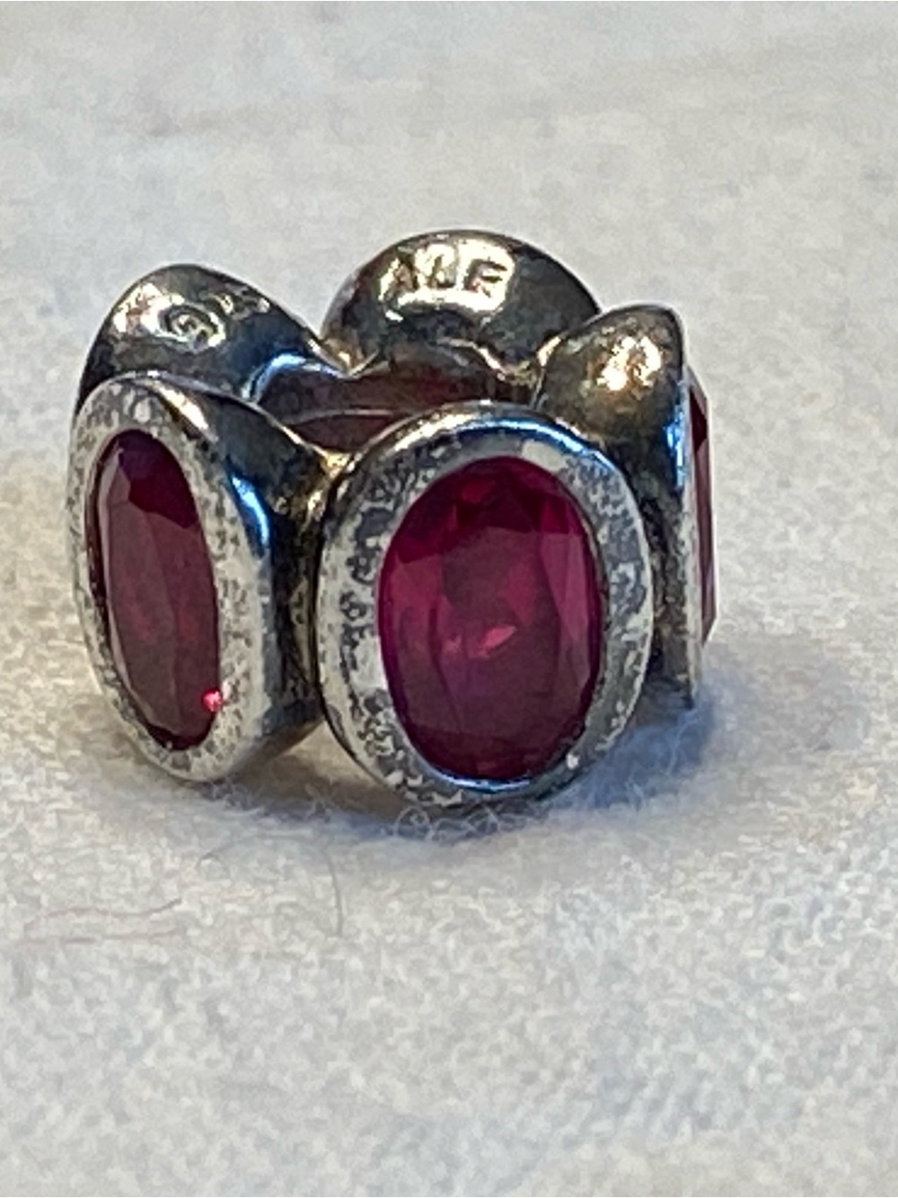 Pandora Retired Birthstone Sterling Silver Red Oval Lights 790311